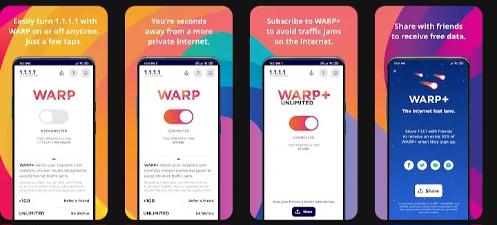1.1.1.1 w/ WARP – the free app that makes your Internet more private