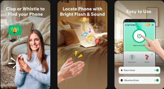 ClapFinder—Clap or whistle to quickly find your lost phone.