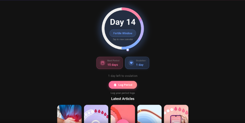 Oveli is a smart period tracker designed to help you understand your cycle and plan your days with confidence