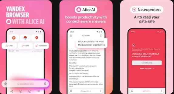Yandex Browser — stylish and secure, with voice search and data compression