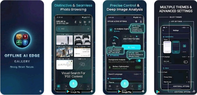 Smart, private gallery. Organize media with on-device AI. No internet needed.